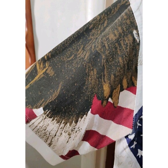 American Summer Clothing Co. Men's Polo Shirt Eagle & US Flag, Size L - Picture 5 of 9